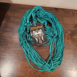NWT Affliction Women's Shredded Infinity Scarf